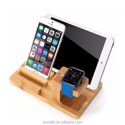 China For Apple Watch Mobile Phone/Tablet XDDZ 2 in 1 Multifunctional Hot Selling Charger Bamboo Charging Stand For Apple Watch Mobile Phone/Tablet for sale