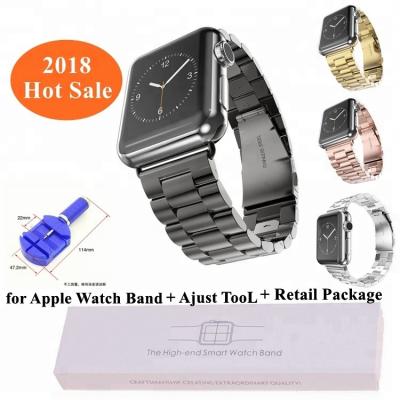 China 2018 XDDZ Stainless Steel for Apple Watch Band Solid Stainless Steel Metal Watchband, 38mm and 42mm, Universal for iWatch 1/2/3 for sale