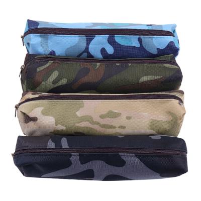 China Factory Customized Camouflage Pencil Case Factory Customized Handled Canvas Pencil Bag School Supplies Stationery Box Drawing Package Cosmetic Pouch for sale