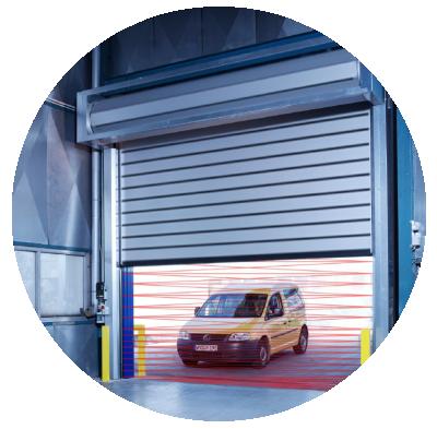 China Durable Electric Remote Control Double Skin Aluminum Alloy Roller Shutter Door for sale