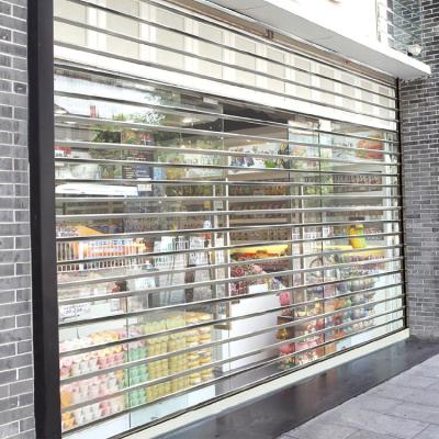 China Modern Auto Clear Transparent Polycarbonate Roller Shutter For Commercial for sale