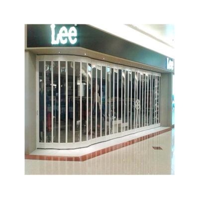 China Security Stylish Foldable Durable Polycarbonate Transparent Roller Shutter Door for sale