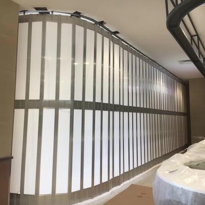 China China Commercial Balcony Folding Soundproof Easy Straight Clear To Eye Transparent Folding Door for sale