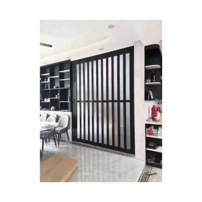 China New Style Crystal Polycarbonate Durable Transparent Clear PC Panel Folding Aluminum Folding Door For Shopping Malls / Super Market for sale