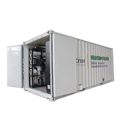 China Hotels/resorts/commercial seawater treatment water vessels industrial reverse osmosis system mobile desalination equipment for sale