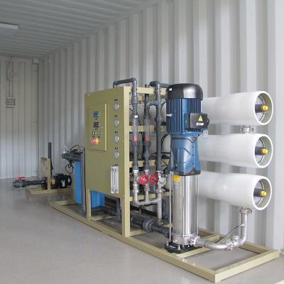 China Hotels Container Brackish Water Well Water Reverse Osmosis Brackish Desalination Machine en venta