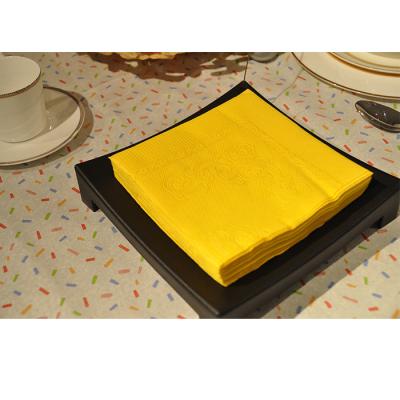 China Degradable 3-Ply Colored Dinner Napkins , 25x25cm Square Paper Napkins for sale