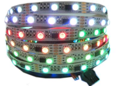 China Programmable Magic RGB LED Strip Full Color DC12V WS2818 5m 20 Pixels / M for sale