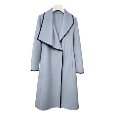 China Customized Breathable Woolen Ladies Overcoat Female Plus Size And Long Jacket Winter Trench Coat For Women for sale