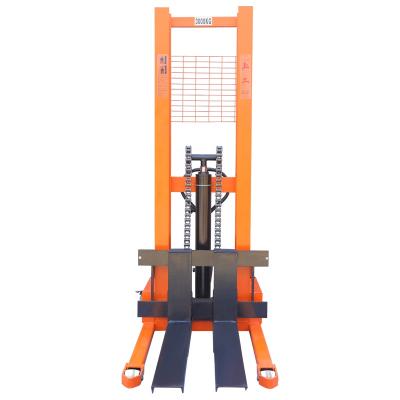 China Height Manual Elevator 1600mm Shanggong Pallet Stacker Primer Forklift 150KG Stacker Portable Automatic Stacking Price for sale