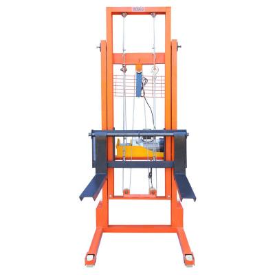 China Shanggong Model 2021 Building Material Stores New 1.0 Ton 1.6m-4m Electric Pallet Stacker With Low Price for sale