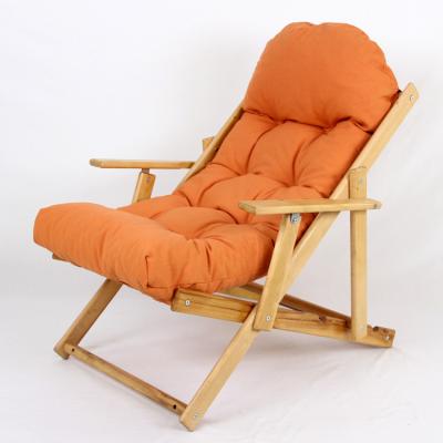 China Best Selling Goods Comfortable Using Lounger Outdoor Leisure Chair Solid Wood Relax Chair for sale