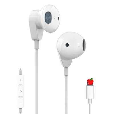 China In-Ear Good Quality Cell Phones Earphones Stereo Noise Canceling Wired Earbuds With Microphone For iphone Headphones for sale