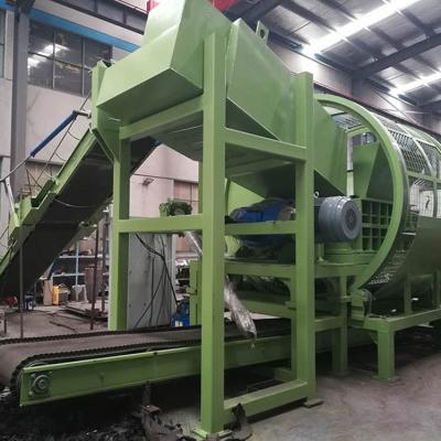 China Recycle Rubber Tire Scrap Shredder High Quality Scrap Tire Recycling Shredder Machine Tire Block Cutter for sale