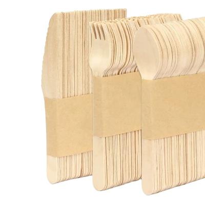 China Wholesale Birchwood Disposable Biodegradable Wood Disposable CutleryCheap Restaurant Disposable Wooden Cutlery Cutlery Bi Wooden for sale