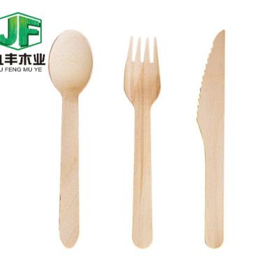 China restaurant spoon/biodegradable disposable wooden forks/wooden knife cutlery set for sale