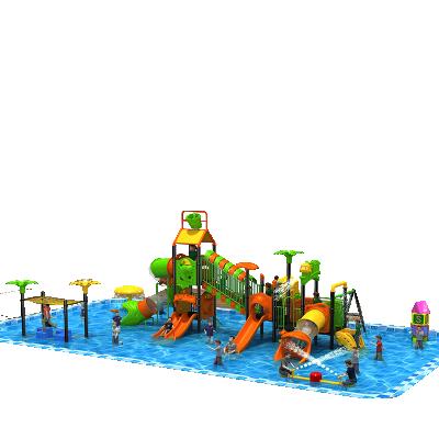 China Grow Cheap Outdoor Sports Children's Outdoor Water Playground Capacity Price Plastic Water Park Slide For Kids for sale