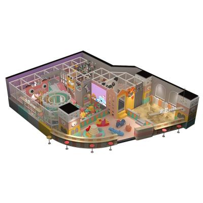 China 3-12years Cheap Price Plubic Commercial Indoor Playhouse Customized Design Cardboard Style Adults Toddler Indoor Playground for sale