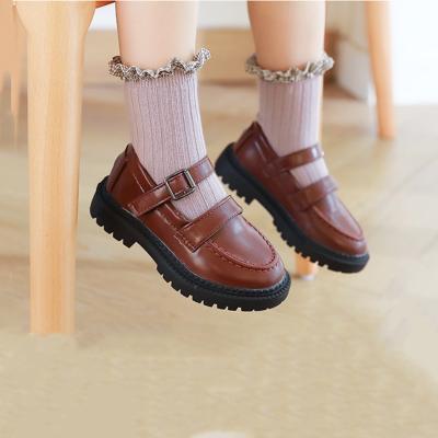 China Sporty High Quality Combed Cotton Solid Color Toddler Lace Ruffle Edge Kids Girl Baby Socks for sale