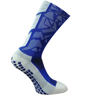 China Custom Sporty Professional Soccer Socks Grab Custom Crew Soccer Sports Football Anti Slip Socks for sale