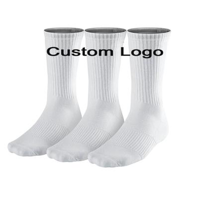 China Sporty Custom Design Your Own Logo Sports Sock Compression Ribbed Knitting Printing Logo Cotton Men Socks for sale