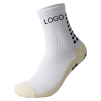 China Wholesale Athletic Mens Socks Sports Wear Football Logo Athletic Grip Sports Socks Custom Made Basketball Football for sale