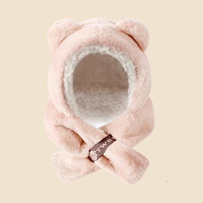 China Cute Popular Hot Selling 3D Picture Bear Hat Scarf Design Children's Hat for sale