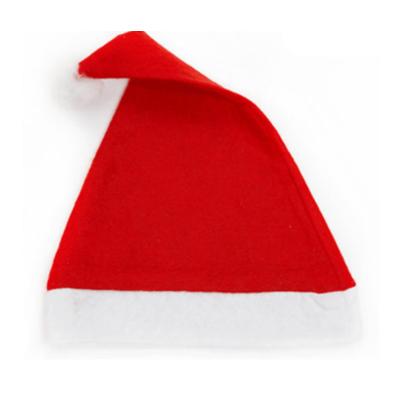 China Plush Christmas Festival Party Decoration Hats Ultra Soft Non Woven Kids Adult Classic Christmas Hat for sale