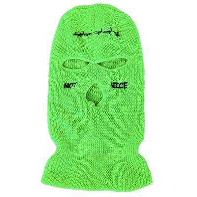 China Custom Logo Designer Ski Mask Full Face Cover 3 Holes Winter COMMON 2021 Warm Wholesale Balaclava Mask Hats Ski Mask For Men for sale