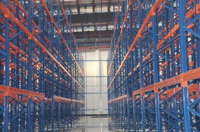 China L2700*D1000*H6000 blue orange color steel heavy duty pallet racking system for sale