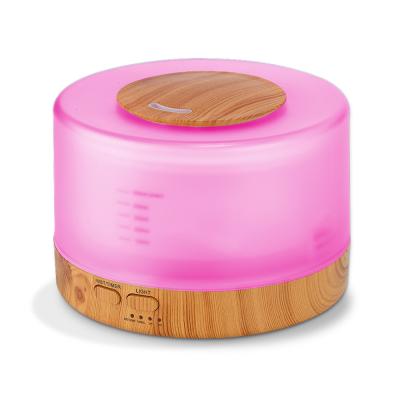 China 20-40' Ž ¡ Factory Supply 500ml Wi-Fi Essential Oil Wood Grain Aroma Diffuser Colorful Ultrasonic Humidifier Home Aroma Diffuser for sale