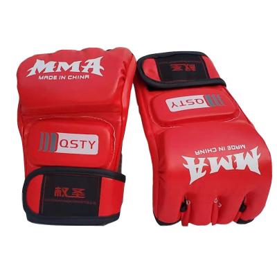 China Muttahida Majlis-e-Amal Fingers UFC Disjointed Half Finger Gloves Sand Bag Boxing Gloves Fight Protective Gloves Support Customization Logo for sale