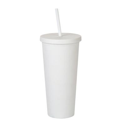 China Amazon Sustainable Hot Selling 16OZ Reusable Plastic Cups With Lids And Straws Wholesale Straw Cup for sale