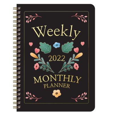 China Amazon 2022 Notebook Hardcover Plan A5 Plan Business File English Book Work Planning Diary for sale