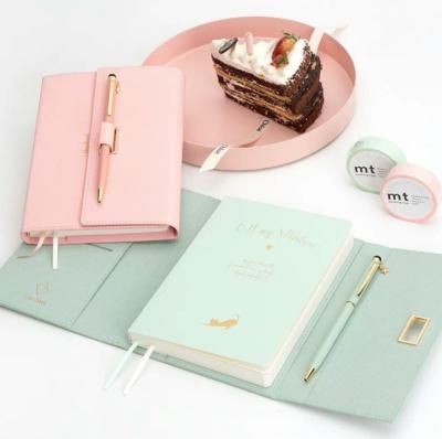 China Amazon 2022 Hot Selling PU Leather A5 Diary Notebook Planner Notebook Printed PU Leather Notebook With Pen Gift for sale