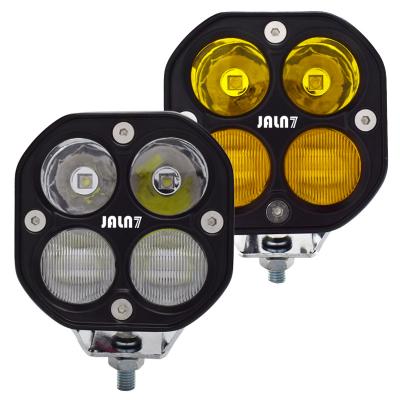 China JALN7 ATV Car 40W LED 4x4 Work Light Motorcycle Driving Headlight Square 3Inch DC 12V 24V Yellow White White Lada 4WD Fog Lamp for sale