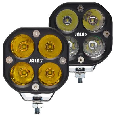 China ATV JALN7 Car 40W LED 4x4 Led Work Spot Light Square 3Inch Led Bar Spot Light 12V 24V DC 12V 24V Yellow White Lada 4WD Fog Lamp for sale