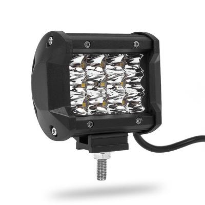 China LED work light die-cast aluminum housing offroad floodlight driving 36W 3 row high power triple row crees truck lamp auto lighting system for sale