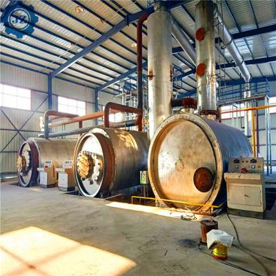 China High Oil Yield Waste Tire Plastic Rubber Pyrolysis Oil To Diesel Fuel Plant for sale