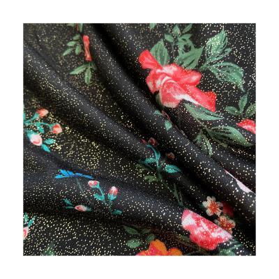 China Plain Material Polyester Spandex Type Floral Jersey Fabric Shrink-Resistant Knit Fabric for sale