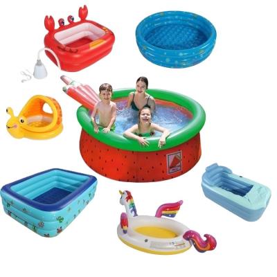 China Professional Kids Inflatable Swimming Pool Manufacturer Indoor Outdoor Inflatables Cartoon Cute Shape Customizable Direct Sales Above Ground Pool for sale