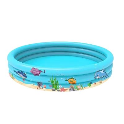 China 2022 New Arrival Indoor Outdoor Use Water Fun Outdoor Round Shape PVC Burger Pool Kids Three Circle Inflatable Baby Swimming Pool Toys for sale