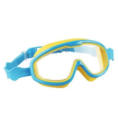 China Child Professional Waterproof Diving Swimming Glasses Children Swimming Pool Kids Eye Wear Big Sight Anti Fog With Nose Clip Earplugs for sale