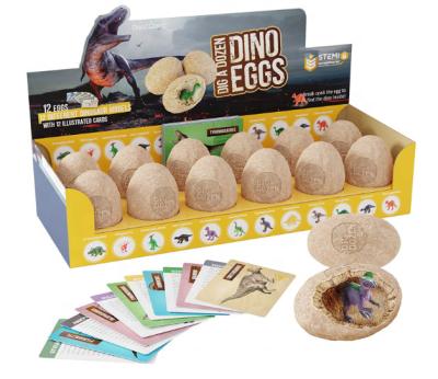 China 3-12 Years Dig It Up - 12 Excavation Adventure Mystery Packs Discover Dinosaur Egg Excavation Kit for sale