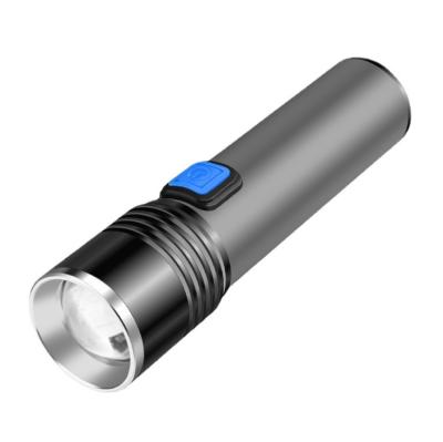 China Camping Flashlight UV Lamp, Outdoor Hot Selling USB Rechargeable 395nm LED Mini Retractable Zoomable Flashing Alarm Flashlight for sale