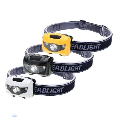 China 3*AAA Headlight Flashlight For Adult Running Camping , Outdoor Headlights - Head Lamp With Red Safety LED Light for sale