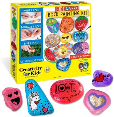 China Amazon Rock 2020 Hot Selling Rock Painting Kit For Kids - Includes Rocks and Waterproof Paint for sale