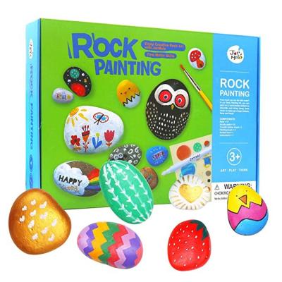 China Amazon Rock 2020 Hot Selling Rock Painting Kit For Kids - Includes Rocks and Waterproof Paint for sale