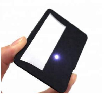 China Reading Promotion Magnifiers with LED Lights and 3X Fresnel Lens Credit Card Magnifier for sale