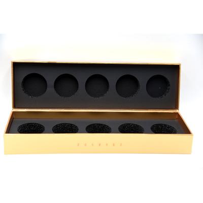 China Recyclable Custom Tactile Paper Featured Gift Box Tea Packing Box With High Density EVA Inner Backing for sale